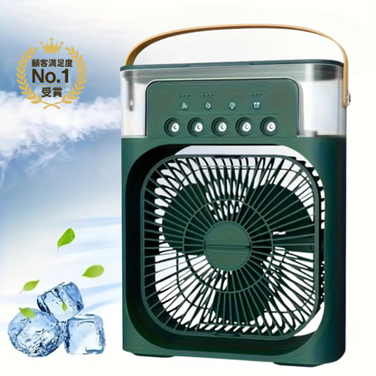 CoolMist™ 3WAY冷却デバイス：ファン・加湿器・ミニクーラー搭載