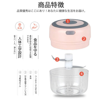 「本日終了」【【売上No.1獲得商品】ChopBox™電動フードプロセッサー – 簡単＆スピーディーにカット