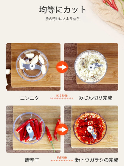 「本日終了」【【売上No.1獲得商品】ChopBox™電動フードプロセッサー – 簡単＆スピーディーにカット